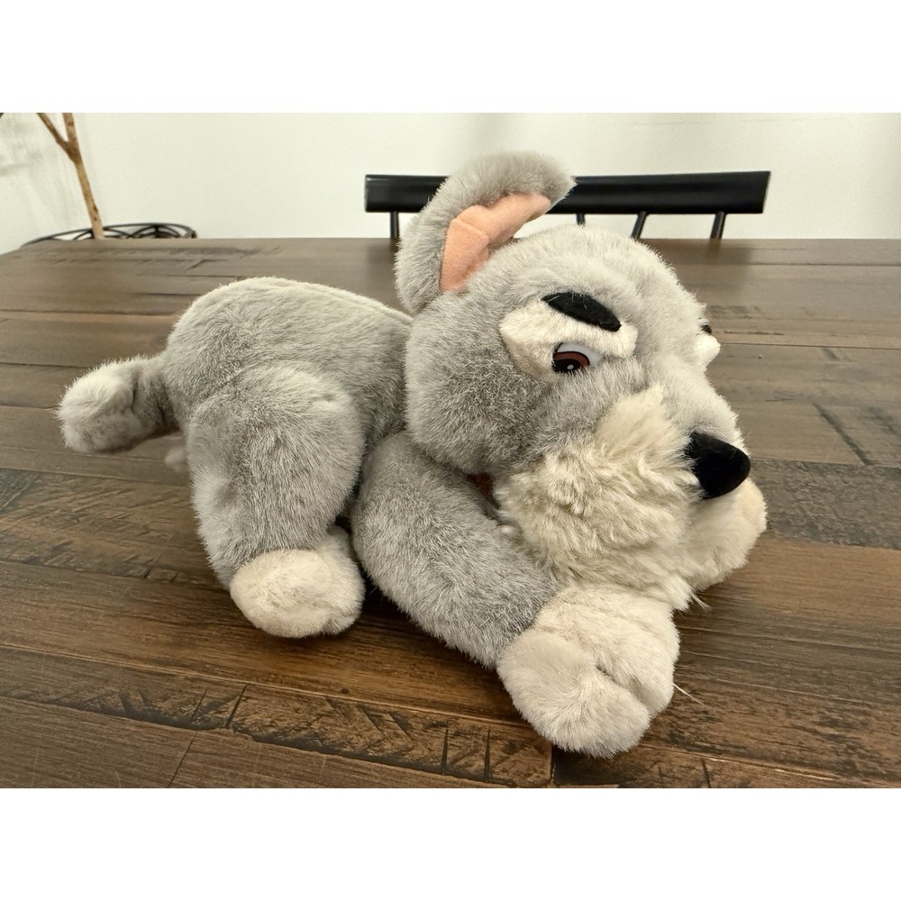 Disney Scamp Plush Lady and the Tramp Grey Puppy Dog Stuffed Animal EUC